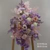 O novo roxo casamento lugar flor palco estrada guia flor decoração estrada guia produto acabado layout fundo de casamento arte floral