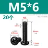 Tornillos M2M3M4M5M6M8 Negros de Acero Inoxidable 304, Tornillos de Cabeza Redonda Phillips, Tornillos para Máquina de Cabeza Plana Zincados Negros