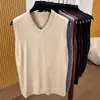 Suéter colete transfronteiriço colete masculino gola V solto cor sólida colete camiseta estilo coreano malha tamanho plus top masculino