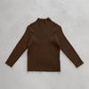 [en stock] suéter de punto base suave elástico antipilling para niños otoño e invierno niñas niños grandes coreano color liso
