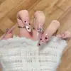 Uñas Postizas Usables, Uñas Usables Hechas a Mano, Uñas Ojo de Gato al por Mayor, Piezas de Uñas Usables, Piezas de Uñas para Manicura Usables Estilo Corto