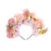 Tiara de Flor para Cabelo Quanzhou Xunpu para Mulheres, Headband de Flor Artificial Popular de Alto Valor para Fotos, Estilo Étnico Hanfu Infantil