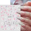 Adesivos de Unhas Artísticas Novos Transfronteiriços Flor Borboleta Desejo Puro Rosa Azul Flor Borboleta Pintada à Mão Doces Adesivos de Unhas Atacado