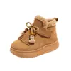 Botas de algodón con felpa zapatos de algodón con cuentas botas cortas de invierno cálidas para bebé antideslizantes para niños suela suave borla botas de nieve para niños mujer mujer