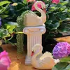 Vasos de Flores Vintage, Enfeites Criativos de Animais para Jardim, Decorações de Piso para Pátio, Esculturas de Paisagismo para Jardinagem, Entrada de Villa