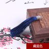Nueva Joyería de Borlas Sombrero Decorativo de Metal Aretes de Poliéster Seda de Hielo Pequeños Accesorios de Borlas Colgante de Borlas Vertical DIY