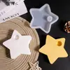 Novo Molde Suporte de Vela Estrela de Cinco Pontas Base de Vela Estrela de Natal Molde de Silicone para Gesso de Suporte de Vela Estrela de Cinco Pontas