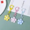 Llavero de Flor de Cerezo Colorido Accesorios DIY Llavero Lindo de Flor de Cerezo de Gelatina Llavero con Cuentas Colgantes para Bolsita de Regalo Pequeña