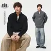 RESPOSTA PARA MIM simples, moderno, retrô, estilo old money, gola alta, suéter com meio zíper, unissex, tricô outono/inverno, M71