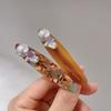 Horquilla de acetato de perla con diamantes de imitación de alta calidad, horquilla de pico de pato, horquilla rota para la frente, horquilla de flequillo de temperamento de estilo femenino