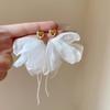 Aretes de Borla con Cuentas de Flores de Aliento Nocturno ~ Aretes de Tuerca para Mujer con Flores de Color Contraste Retro, Aretes de Tuerca para Vacaciones, Aretes de Estilo Étnico