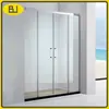 Comercio Exterior Transfronterizo Polea Puerta Corredera Doble Cabina de Ducha Baño Vidrio Forma Recta Baño del Hogar Separación Seco y Húmedo Partición