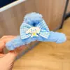 Pinza de Pelo de Felpa para Otoño e Invierno para Mujer, Pinza de Pelo Grande Linda con Diseño de Oso y Conejo, Pinza de Tiburón para Peinados Recogidos, Accesorio de Pelo Grande