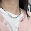 Collar de Plata de Ley 925 para Mujer Colección Serie Otoño e Invierno Hecho a Mano Cadena para Clavícula Versátil Serie de Cadenas de Plata de Colores
