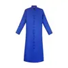 Disfraz de Halloween, túnica de monje medieval, multicolor, con cuello alto, para cosplay de sacerdote, clérigo o pastor