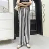 Pantalones Casuales de Pierna Ancha para Mujer, Talla Grande, Verano 2023, Imitación de Algodón y Seda, Largo al Tobillo, Sueltos, para Exteriores, Hogar, para Mamá
