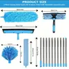 Limpiacristales de Vidrio de Venta Caliente en Amazon Raspador Especial para Limpieza de Vidrio Raspador de Doble Cara para Edificios Altos Herramientas de Limpieza de Ventanas