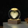 [Envío] Venta al por mayor transfronteriza bola de cristal tallada en 3D luz nocturna luminosa regalo para el hogar decoración de escritorio péndulo