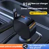 Carregador de carro direto da fábrica, adaptador de isqueiro multifuncional um para três, carregador de carro com protocolo completo de carregamento super rápido