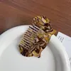 Peine Pinza para el Pelo con Cara de Gato Coreano Acetato Pinza Lateral Pinza de Pico de Pato Pinza para Flequillo Simple Retro Pinza para el Pelo de Gama Alta