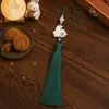 Colgante de borla de acetato de Conejo de Jade Blanco de Mediados de Otoño, Borla Graduada de Nicho Estilo Chino, Colgante de Borla Festivo de Mediados de Otoño