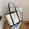 Bolsa Casual de Lona 2025 Nova Bolsa Tote para Deslocamento Casual Versátil Bolsa de Mão Bolsa de Ombro de Alto Nível Bolsa Feminina