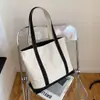 Bolsa de Mão Feminina Grande Capacidade Transfronteiriça 2026 Novo Estilo Coreano Moda Bolsa de Ombro Casual Combinando Bolsa Tote de Lona