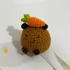 Muñeca Capibara Tejida a Crochet de Lana Más Vendida Llavero Terminado Adornos Muñeca de Dibujos Animados Tejida Decorativa Regalo