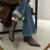 Botines de tacón alto con punta fina estilo francés Chuyuji para mujer, nuevos para otoño e invierno 2026, de corte ajustado, con cremallera trasera, cuero suave, tacón grueso, moda