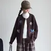 Nueva colección de otoño para niñas: Cárdigan de punto estilo coreano con detalles de ganchillo, conjunto informal de pantalones a cuadros, pantalones de pierna ancha y abrigo de punto