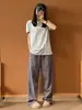 Pantalones de Chándal Scimitar Pesados Rasgados Bloques de Color Estilo Americano para Hombre, Pantalones Deportivos de Pierna Ancha para Otoño, Pantalones Largos Casuales de Caída Recta