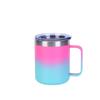 Taza de acero inoxidable 304 con asa de 12 oz, con logotipo imprimible y borde transfronterizo, taza de vacío de doble capa, taza de café con aerosol creativa