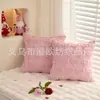 Funda de almohada de felpa acolchada para el día de San Valentín, amor, rosa romántico, cojín de almohada, cojín lumbar, venta al por mayor