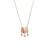 Estilo chinês Internet Celebridade Titanium Aço Colar Mulheres Elegante Fortune Long Life Lock Pingente Luz Luxo High-end Clavicle Chain Acessórios