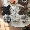 Goma para el pelo de encaje bordado de doble capa estilo coreano nuevo, delicada y suave, diadema de moda para coleta y moño, accesorio para el cabello