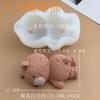 Molde de Silicone Urso Dormindo Desenho Animado para Assar em Casa Bolo Mousse Tridimensional Sobremesa de Sorvete Molde Modelagem Animal