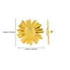 Pendientes de Corazón Geométricos de Moda de Oro de 18K de Venta Caliente Transfronteriza Pendientes de Girasol de Diseño Sencillo y de Nicho Personalizados