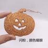 Colgante de calabaza con purpurina y virutas de madera para Halloween, venta transfronteriza, con forma de araña, calavera y fantasma, con personalidad, divertido trabajador de madera de dibujos animados