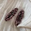 Pasador Rosa con Estampado de Leopardo para Mujer, Estilo Lateral, Pasador de Moda, Pinza para Flequillo, Pinza Bb Japonesa y Coreana, Nuevos Accesorios para el Cabello de Otoño e Invierno