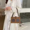 Transfronteiriça novo 2026 design de nicho color-blocking patchwork de jeans desgastado bolsa de ombro única bolsa de mão bolsa tiracolo moderna