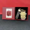 Colgante Llavero de Dibujos Animados de Oro Puro para el Año de la Oveja, Año de Nacimiento del Zodiaco, Ovejita con Símbolo de Dinero, Colgante para Bolso, Artículo de Regalo Empresarial