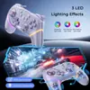 Controlador sem fio Switch para PC Bluetooth Controlador de Jogo Universal Carcaça Dupla Hall Duplo Luz RGB Compatível com Veículos Elétricos