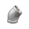 Fábrica de fundición acero inoxidable 304 codo de 45 grados con diente interior 316 rosca interior alambre interior unión de codo al por mayor