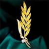 Corea del Sur simple nueva moda ramillete de espiga de trigo dorado cosecha espiga de arroz broche de cristal accesorios para traje de abrigo de mujer
