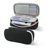Bolsa para lápices de gran capacidad más vendida transfronteriza, bolsa de papelería para estudiantes de secundaria y preparatoria, estuche de doble capa, bolsa para lápices de aspecto elegante con impresión de logotipo
