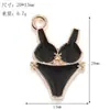 Serie de Playa de Verano Aleación Gota de Aceite Colgantes DIY Sombrilla Chanclas Gafas de Sol Pulsera Collar Materiales para Hacer