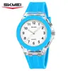 Reloj de Cuarzo Time Beauty Caja Transparente Moda para Mujer Reloj de Cuarzo Impermeable Reloj para Mujer Simple Reloj para Estudiante Hombre