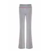 I*amgi*a Conjunto de chaqueta corta con capucha y cremallera de corte ajustado y pantalones con estampado de letras y costuras de contraste