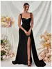 Nuevo Vestido de Noche Sexy Europeo y Americano para Mujer Elegante de Alta Gama Bolso Cadera Estilizador Tirante Vestido Largo en stock