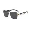 Nuevas Gafas de Sol de Moda sin Montura Cortadas al Borde 2025 para Mujer, Gafas de Sol para Hombre de Gama Alta Europeas y Americanas Transfronterizas Tendencia Street Photography Ins